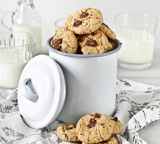 Receta galletas de avena y chocolate sin gluten