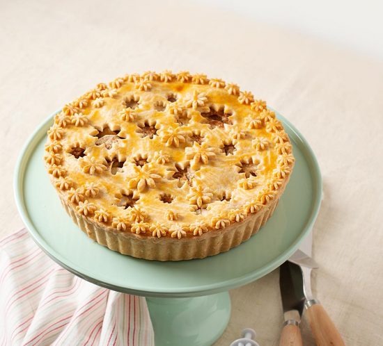receta pie manzana decorado