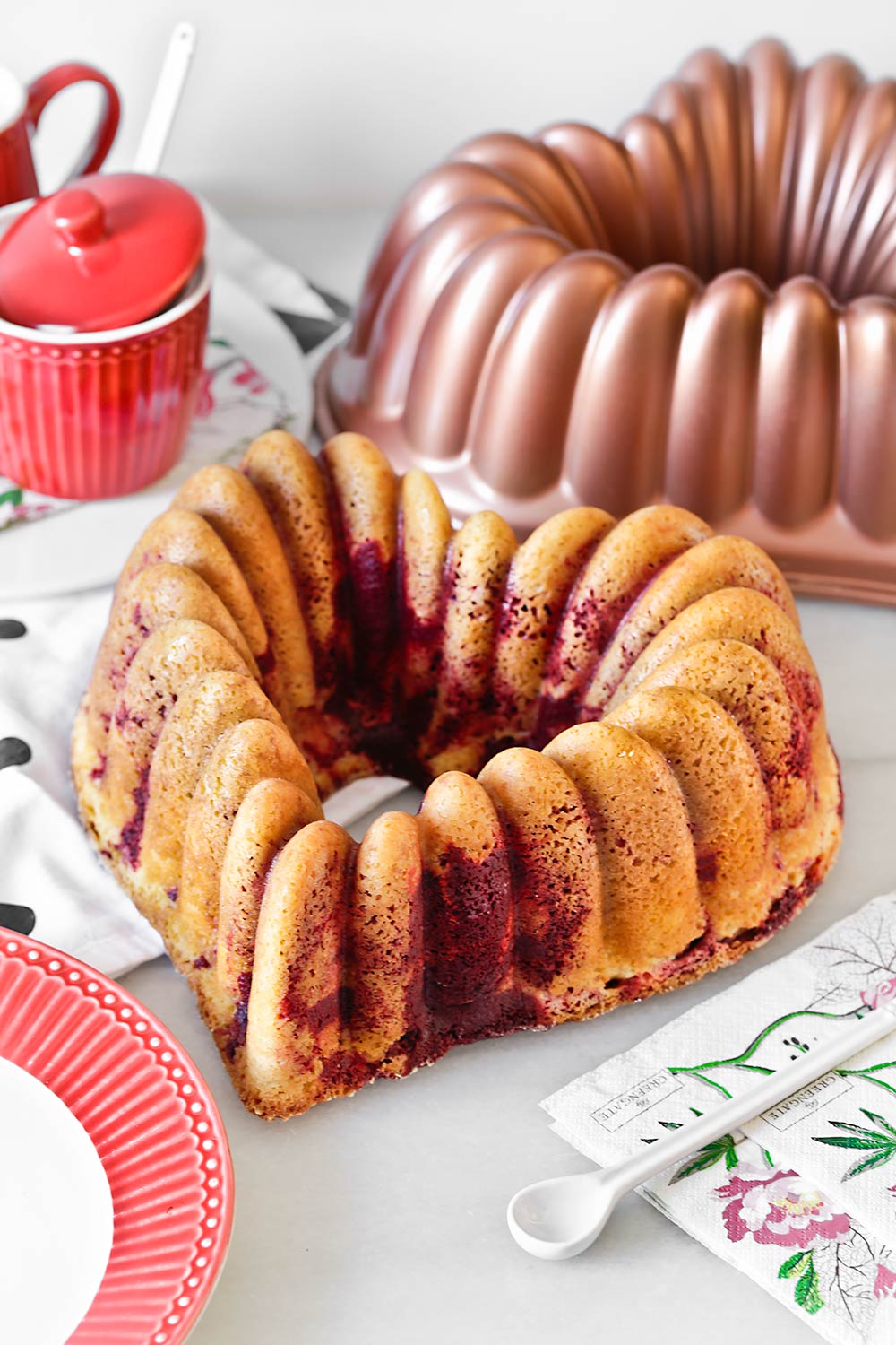 Receta Red Velvet bundt cake para San Valentín