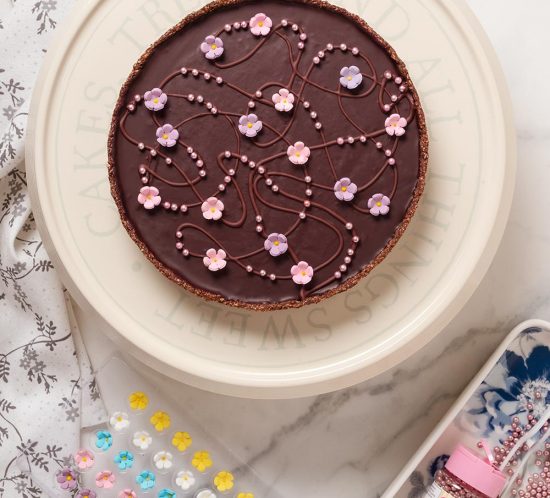 receta tartaleta gigante frambuesa chocolate