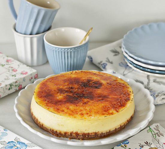 Receta cheesecake brulée con chocolate