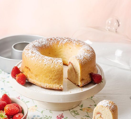 receta pound cake queso fresas