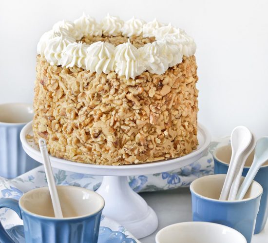 Receta tarta Tennessee de plátano y nueces