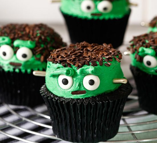 Receta cupcakes Frankenstein para Halloween