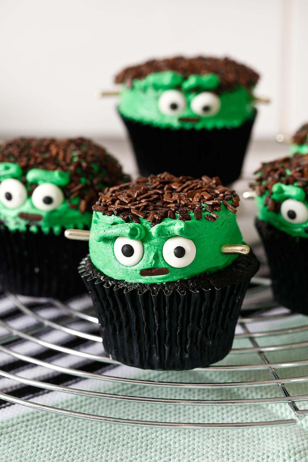 Receta cupcakes Frankenstein para Halloween