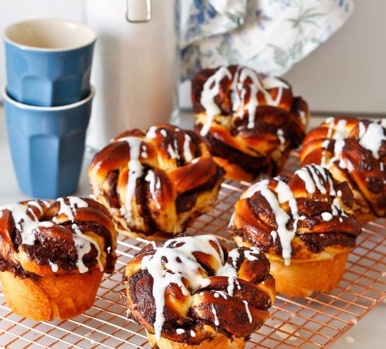 Receta mini babkas de chocolate y alcaravea
