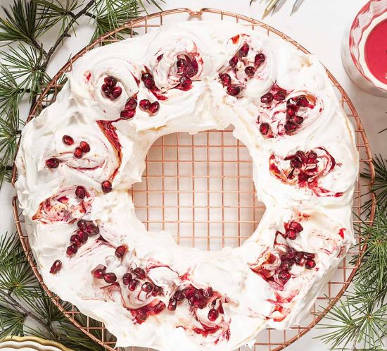 receta pavlova corona navidad
