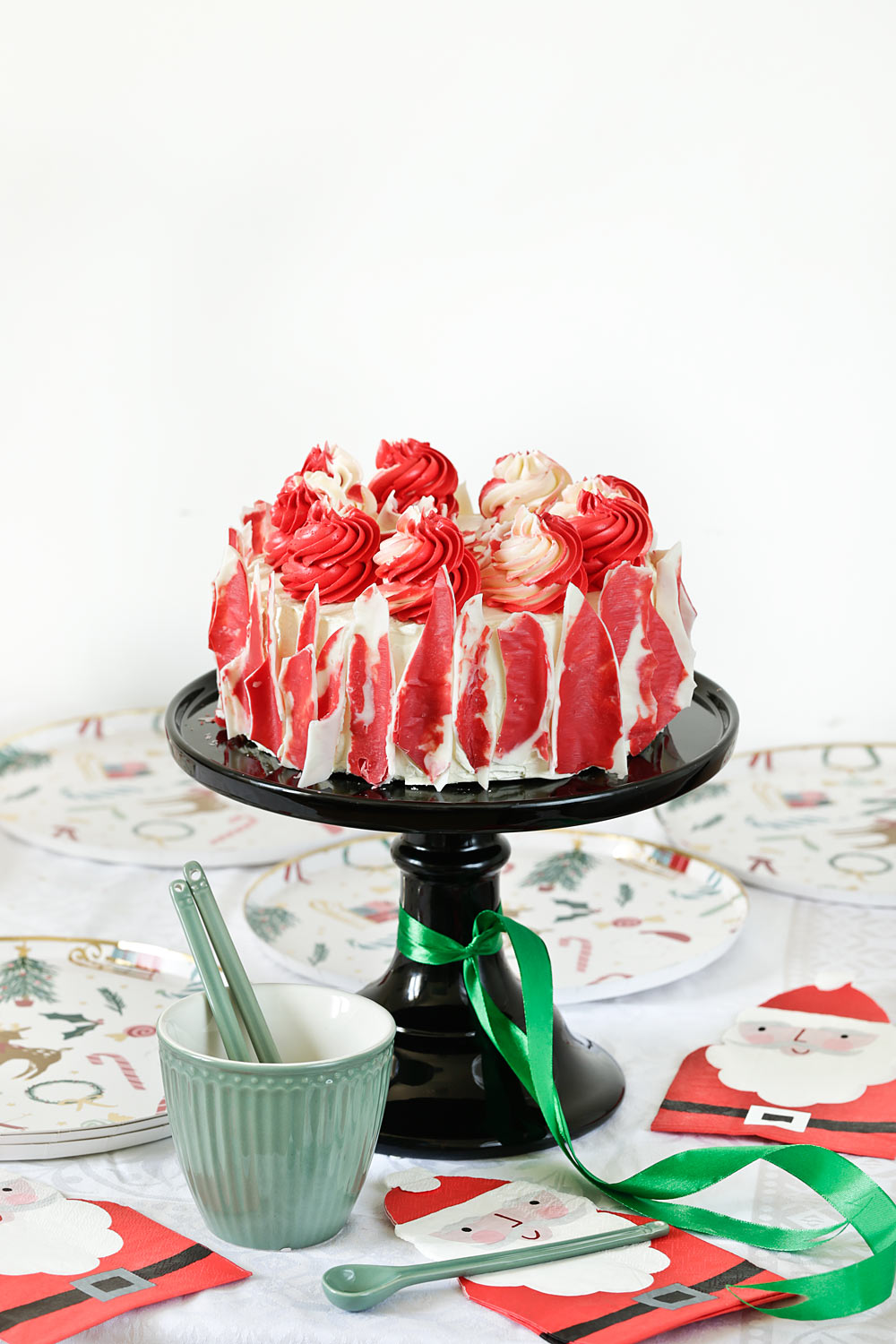 Receta tarta de chocolate blanco de Navidad
