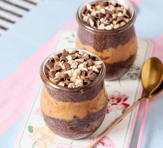 receta vasitos chocolate cacahuete