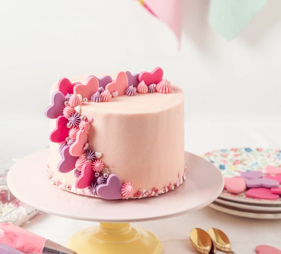 receta tarta cascada corazones san valentin