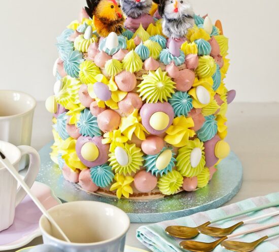 Receta mona de Pascua multicolor