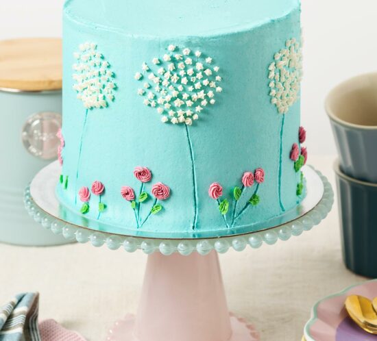 receta tarta primaveral flores finas mama