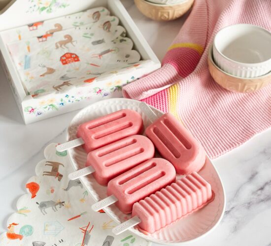 receta polos frambuesa yogur