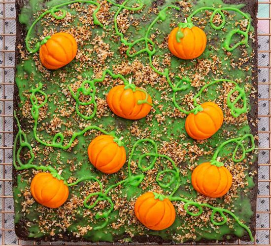 receta brownie halloween calabacitas