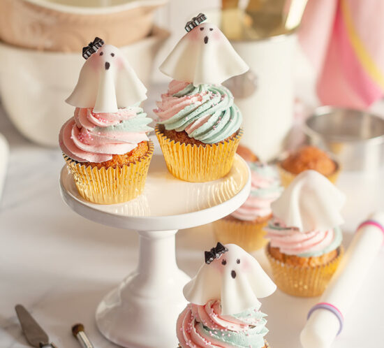receta cupcakes fantasmas halloween