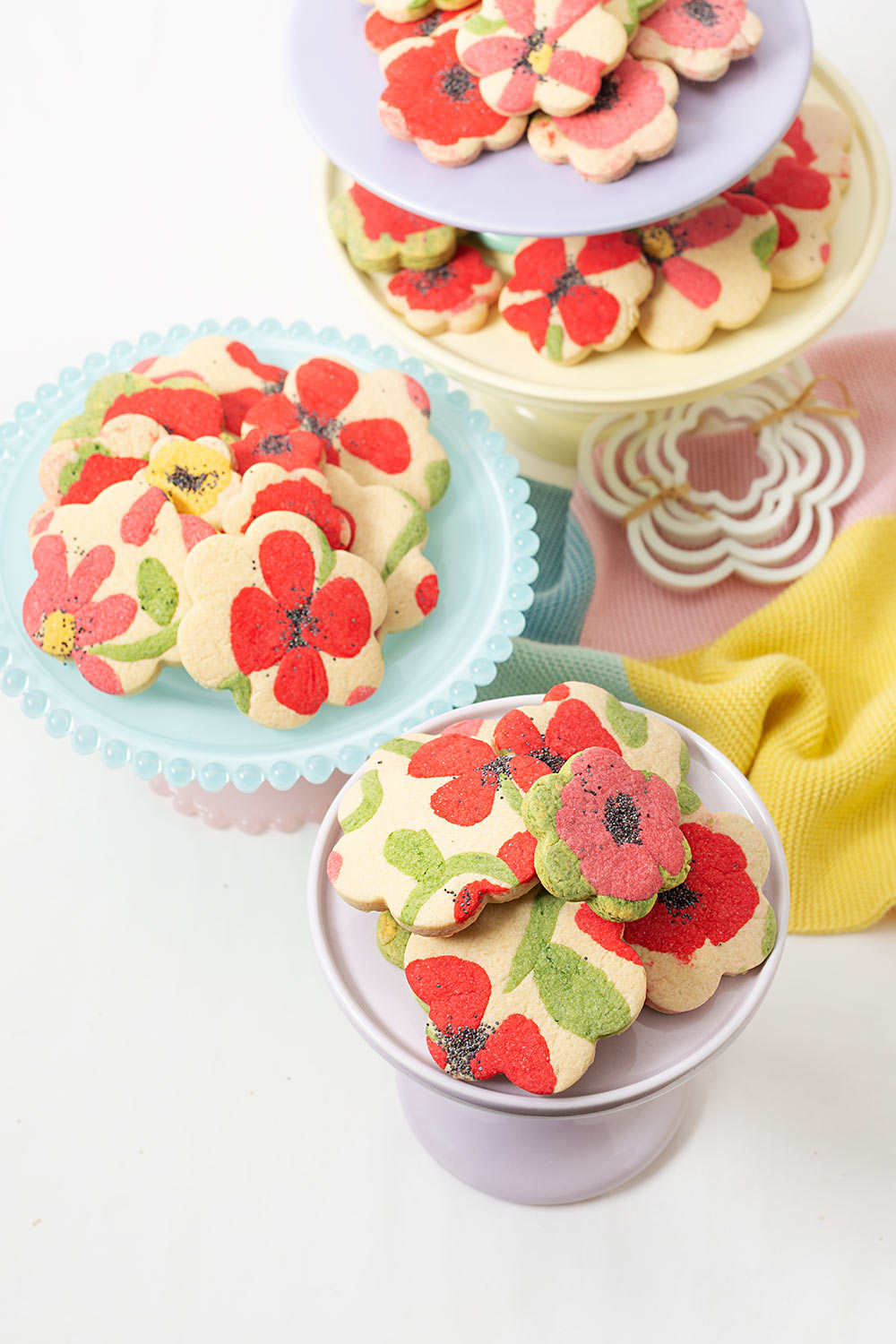 receta galletas flor estampadas