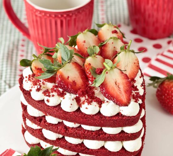 Receta tarta corazón red velvet para San Valentín