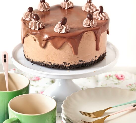 Receta de cheesecake de chocolate y café