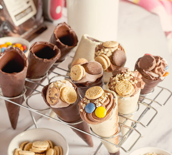receta conos trufados chocolate