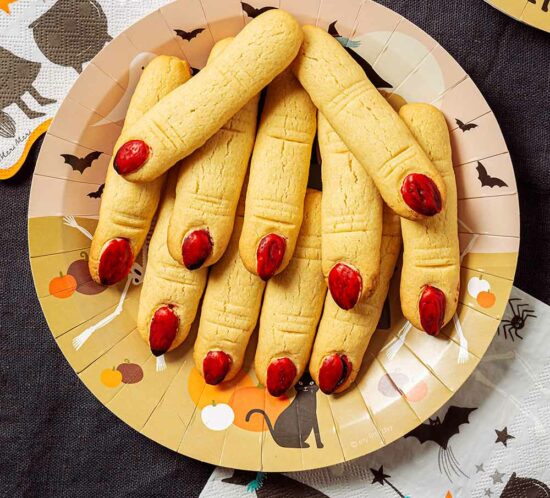 receta dedos bruja halloween