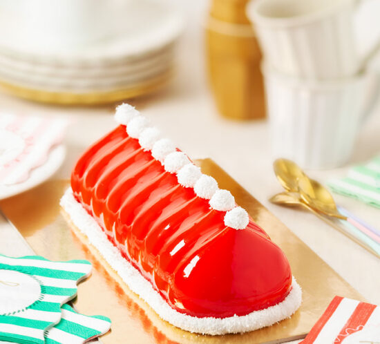 receta tronco navidad gorro papa noel