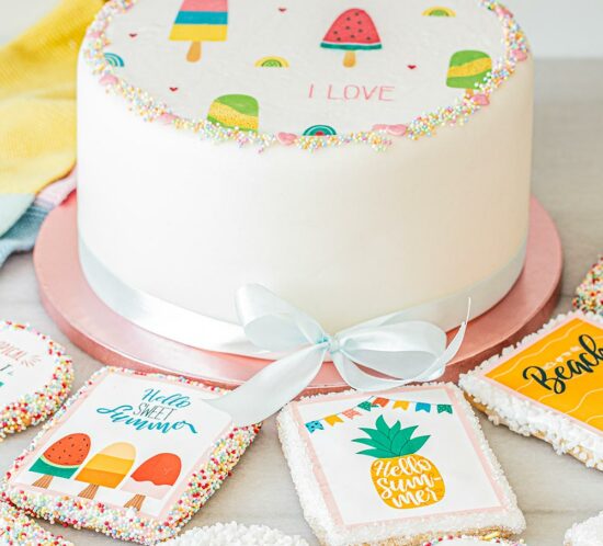 Receta decoración de tartas y galletas con papeles comestibles