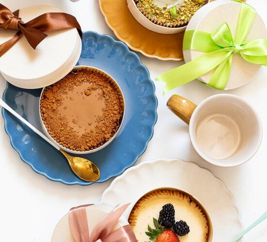 Receta tres mini cheesecakes