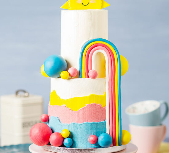 receta tarta arco iris