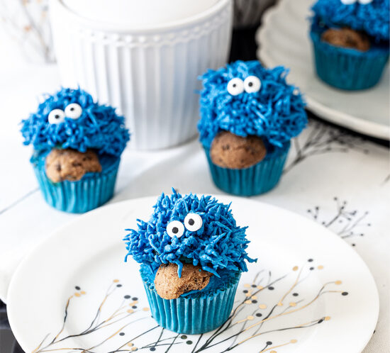 Receta cupcakes monstruo de las galletas para Halloween
