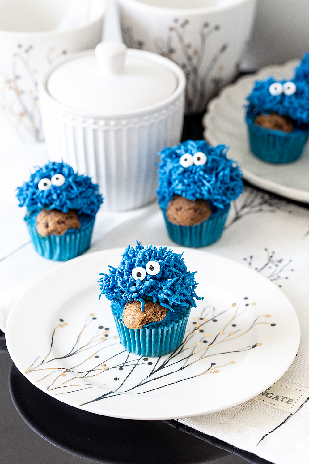 Receta cupcakes monstruo de las galletas para Halloween