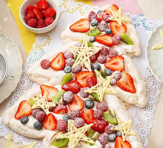 receta pavlova arbol navidad
