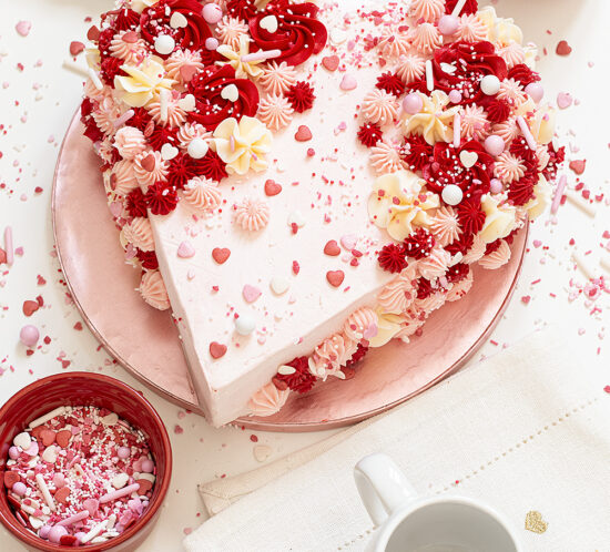 Tarta corazón para San Valentín