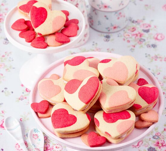 receta galletas mosaico san valentin