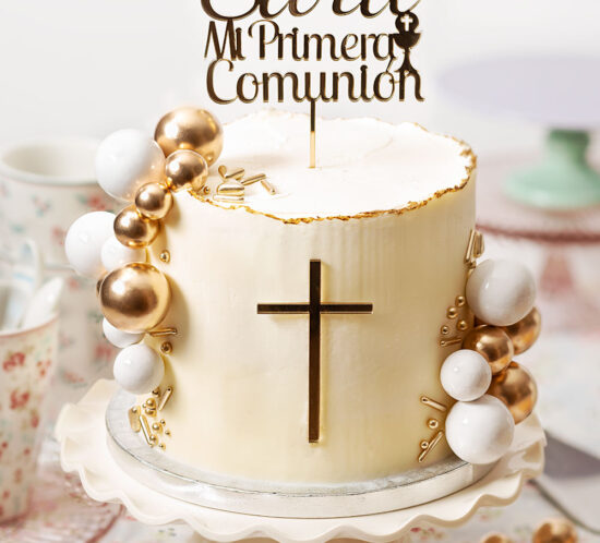 receta tarta comunion topper personalizado