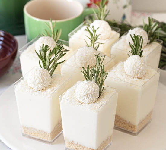 Receta vasitos de cheesecake Rafaello
