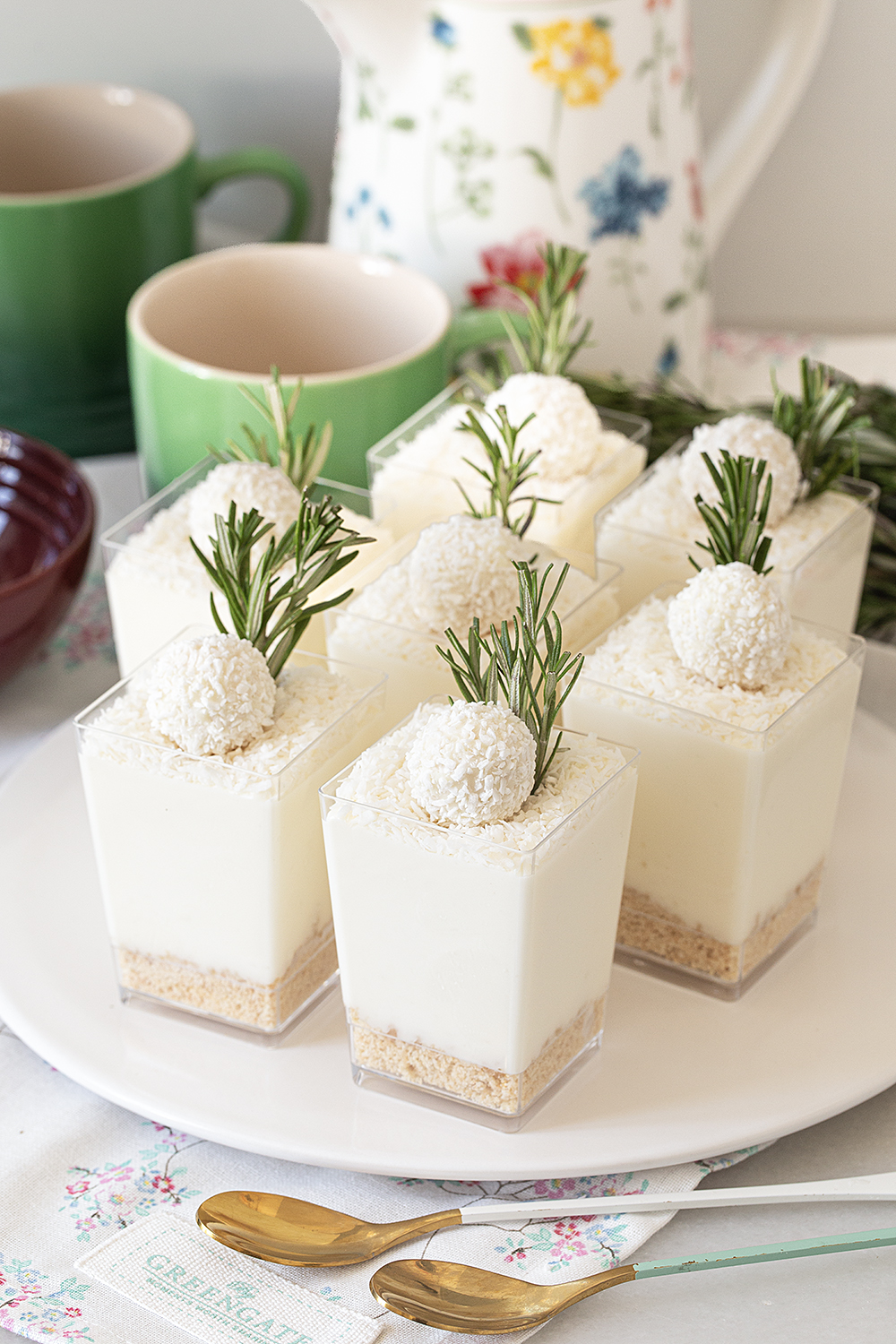 Receta vasitos de cheesecake Rafaello