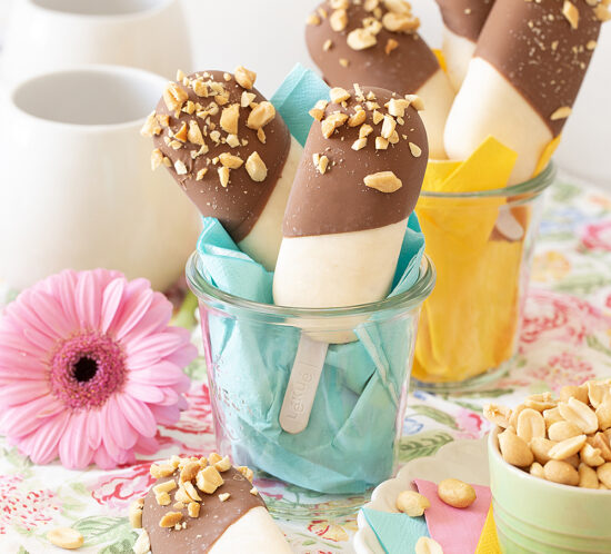 Receta helados de cacahuete y yogur