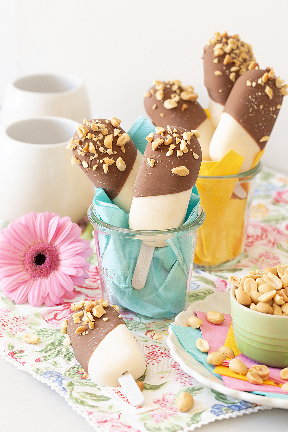 Receta helados de cacahuete y yogur