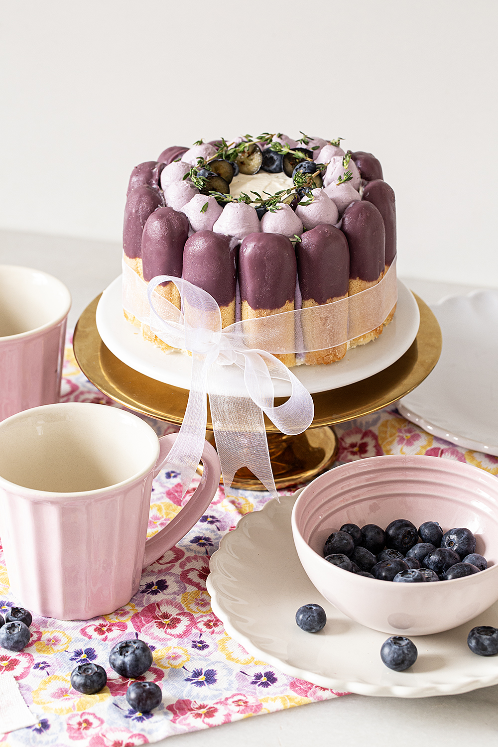 Receta carlota de tiramisú de arándanos
