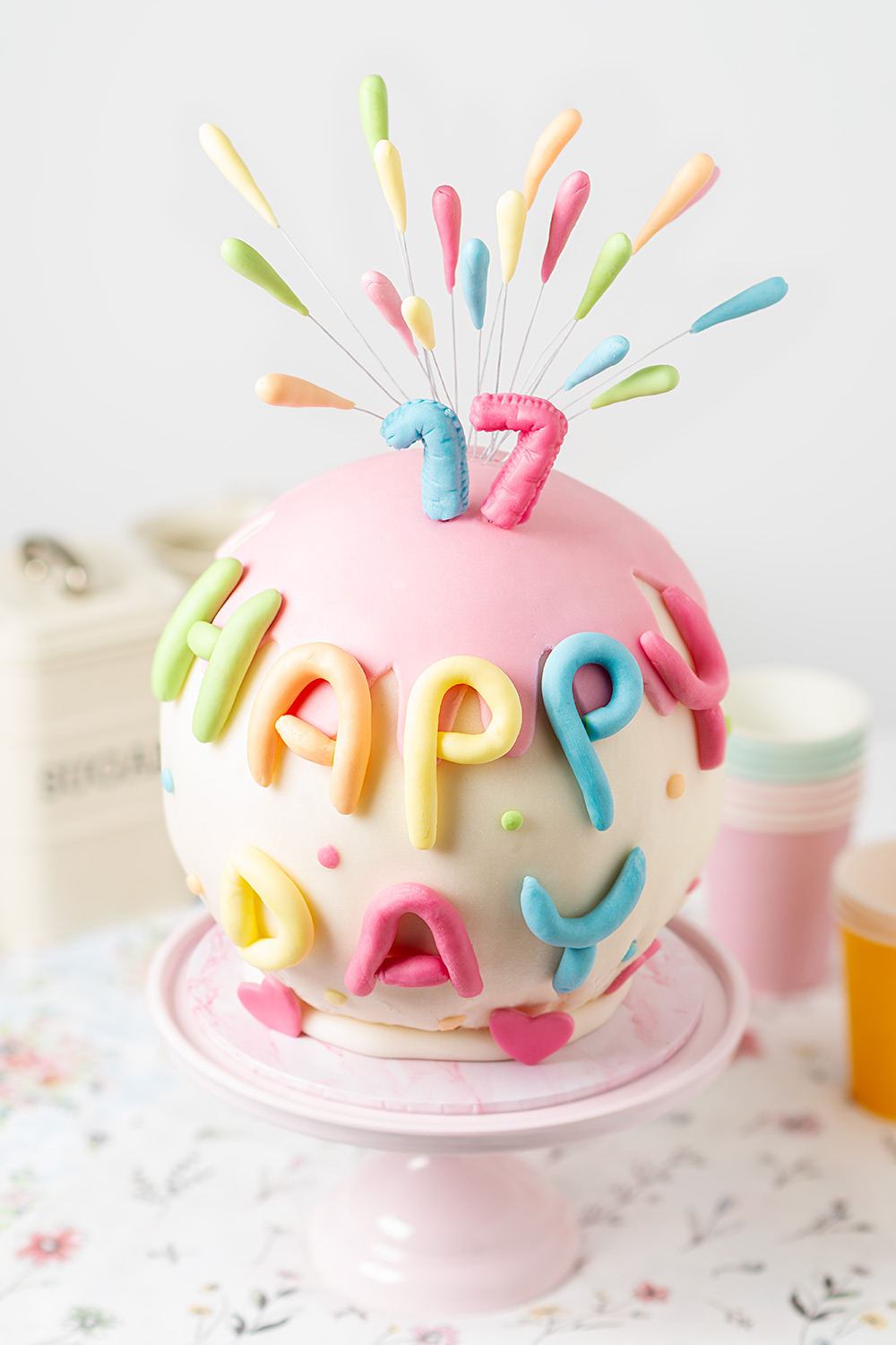 receta tarta cumple redonda fondant
