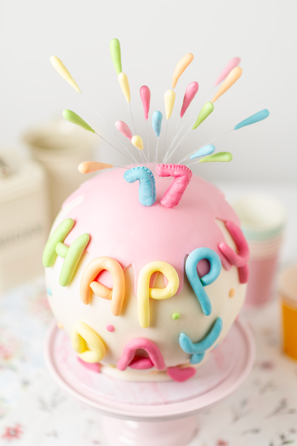 receta tarta cumple redonda fondant