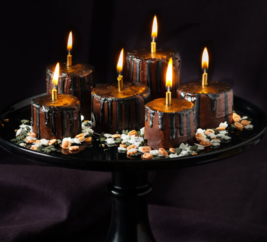 receta velas brownie halloween