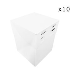 Cajas para tarta con 4 alturas ajustables 30 x 30 cm (10)