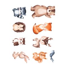 Papel de azúcar Animalitos del Bosque mix - María Lunarillos