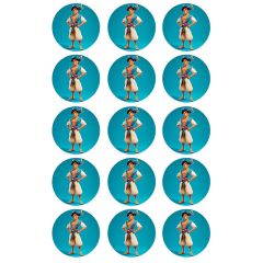 Papel de azúcar de Aladdín - 5 cm (15) - María Lunarillos