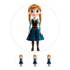 Oblea de Anna Frozen - 20 cm - María Lunarillos