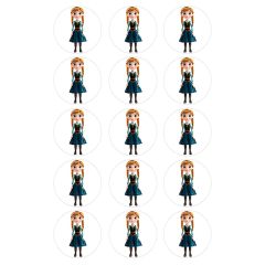 Oblea de Anna Frozen - 5 cm (15) - María Lunarillos