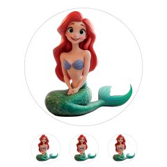 Papel de azúcar de la Princesa Ariel - 20 cm - María Lunarillos