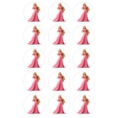 Oblea de la Princesa Aurora - 5 cm (15) - María Lunarillos