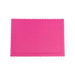 Bandeja rectangular ondulada fucsia 30 x 25 cm